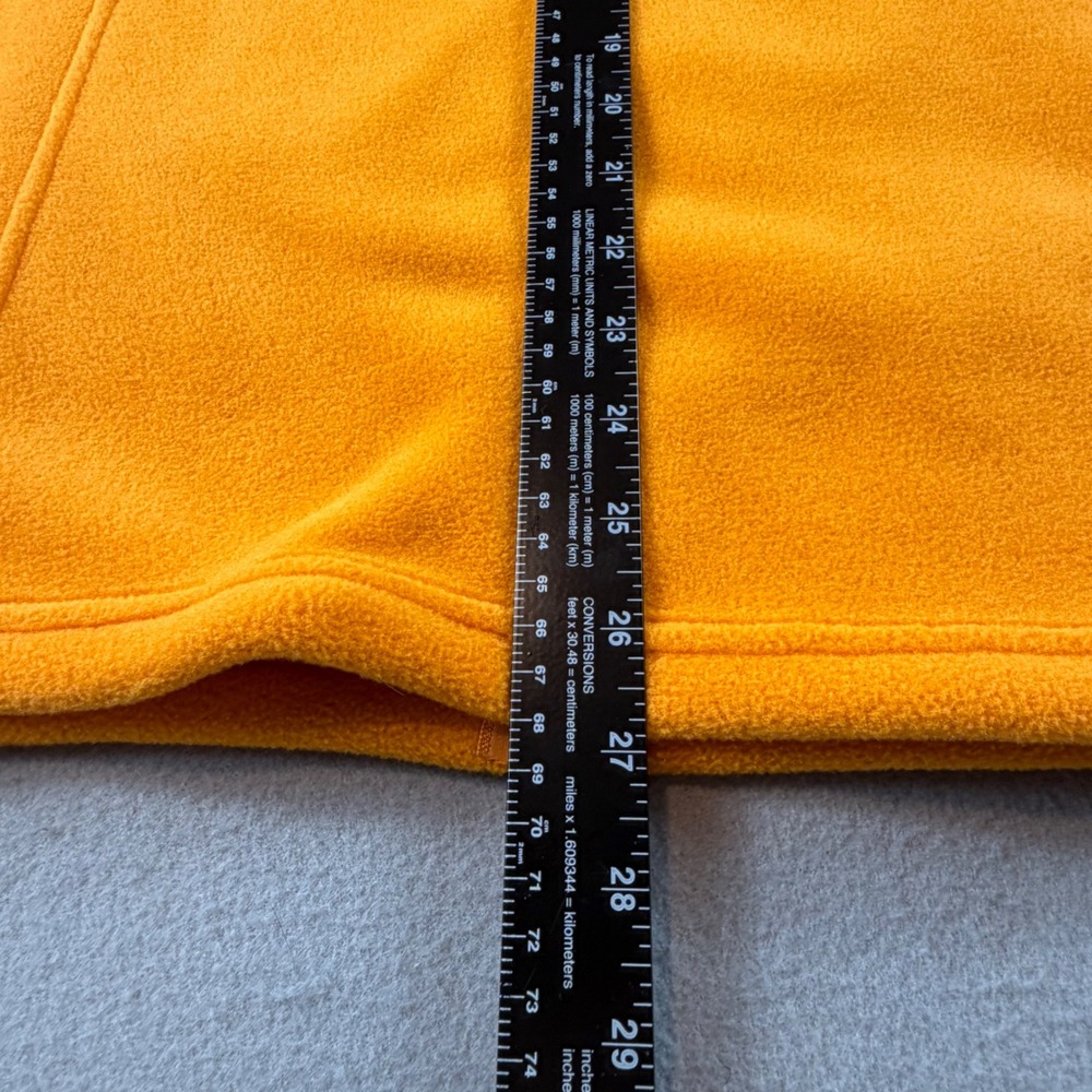 LL Bean Mens Polartec Fleece Vest XL Orange Full Zip Sleeveless Jacket 284628 - Picture 5 of 7
